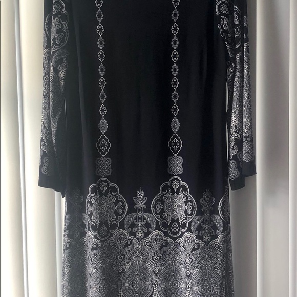 EN FOCUS - SZ 10 NAVY & WHITE DRESS - Picture 3 of 7